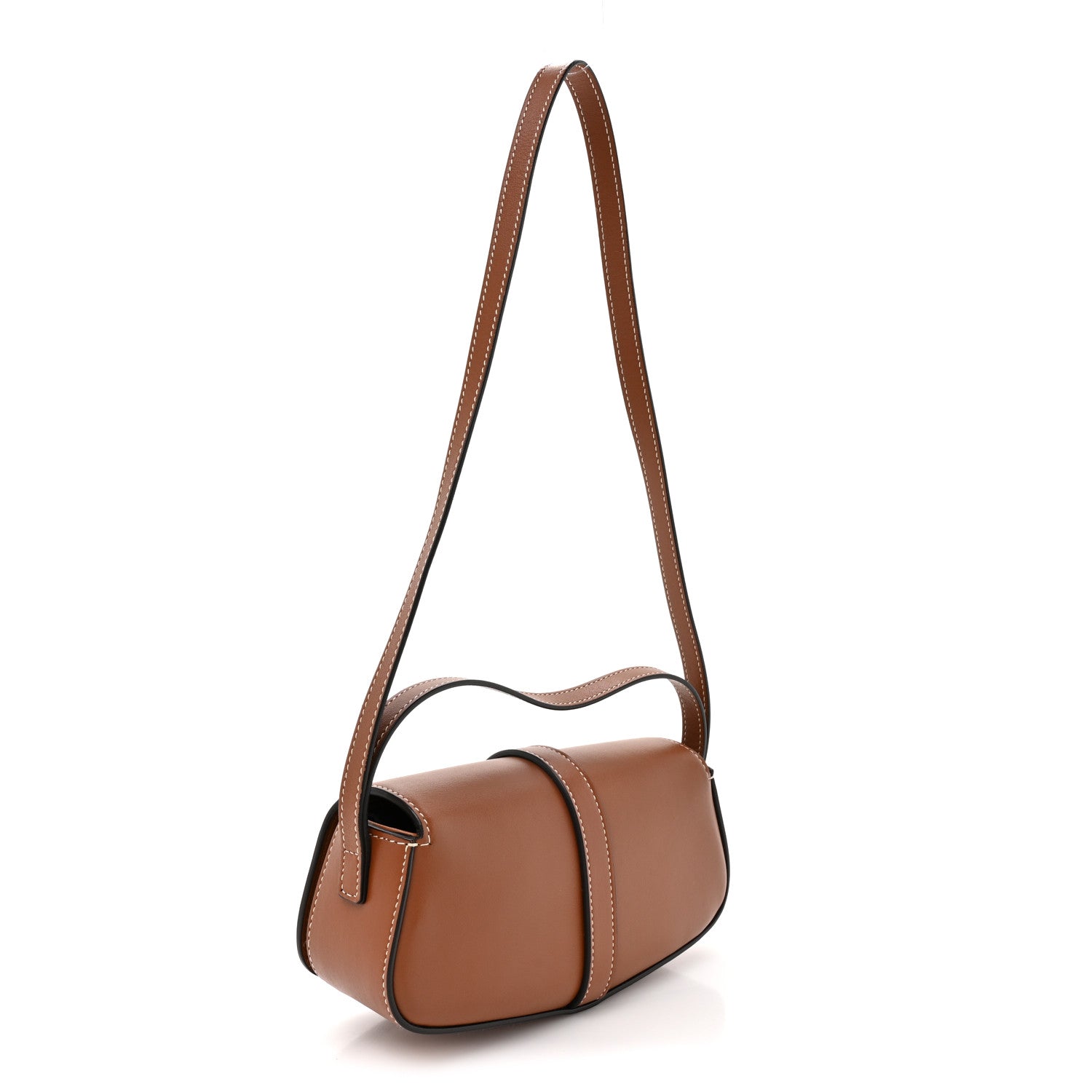 Smooth Calfskin Tabou Clutch On Strap Tan