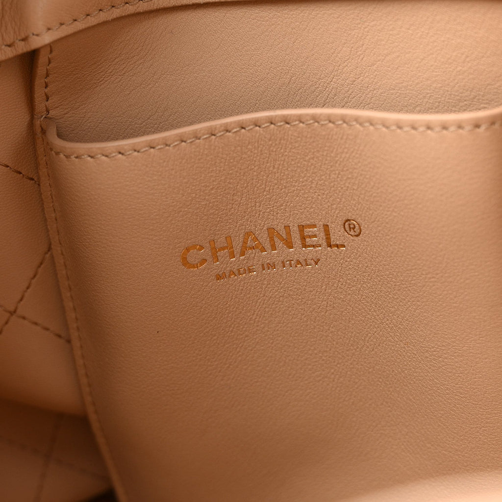Calfskin Large Serial Shopper Tote Beige
