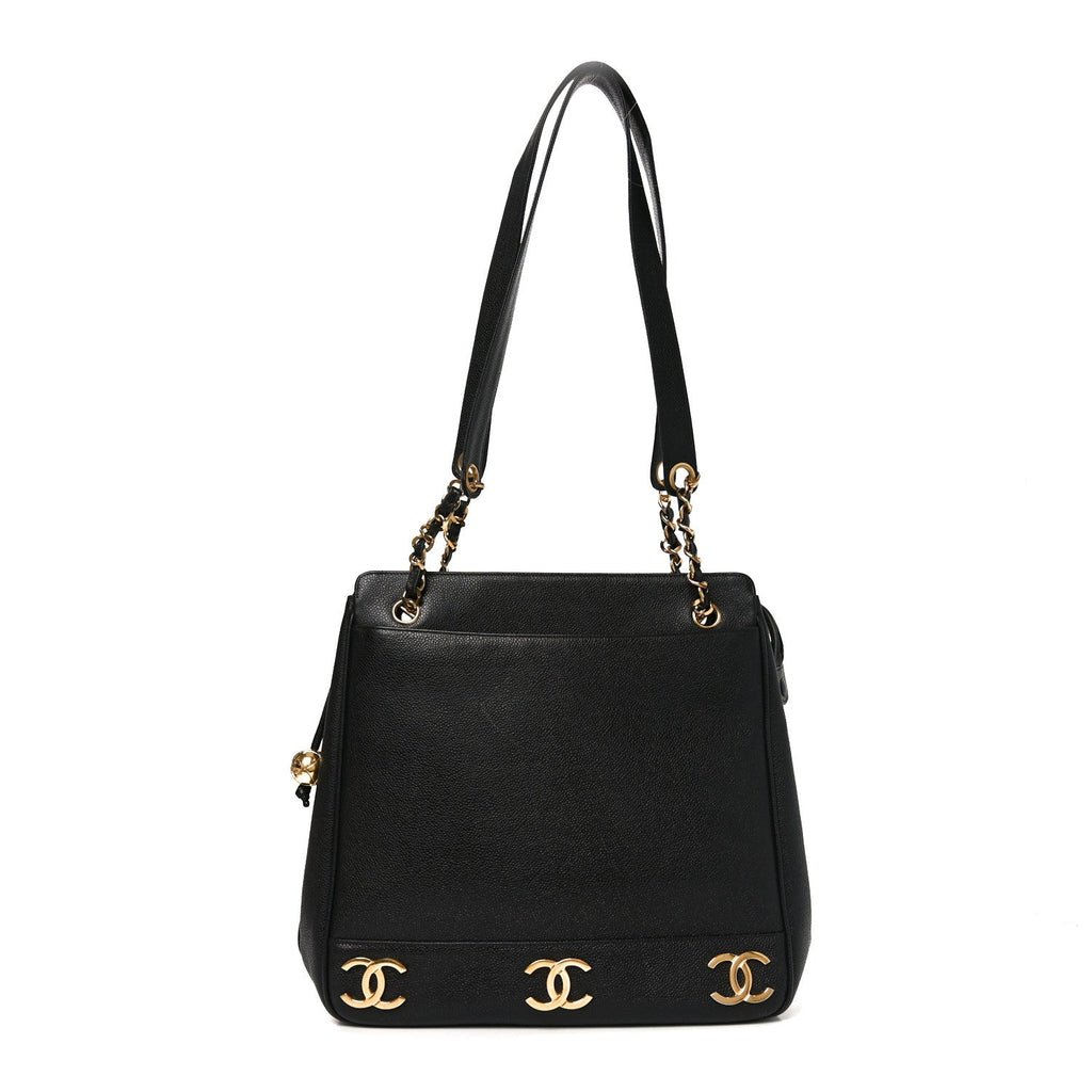 Caviar CC Shoulder Bag Black