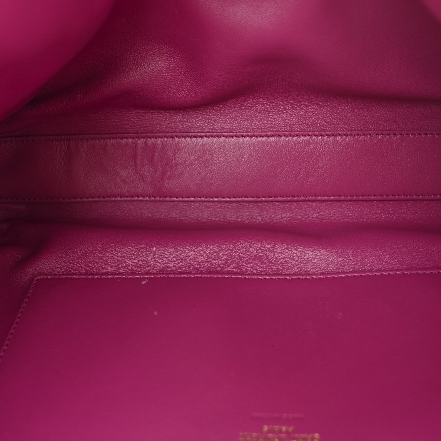 Smooth Calfskin Suede Medium Reversible Monogram Kate Satchel Rose Rubis