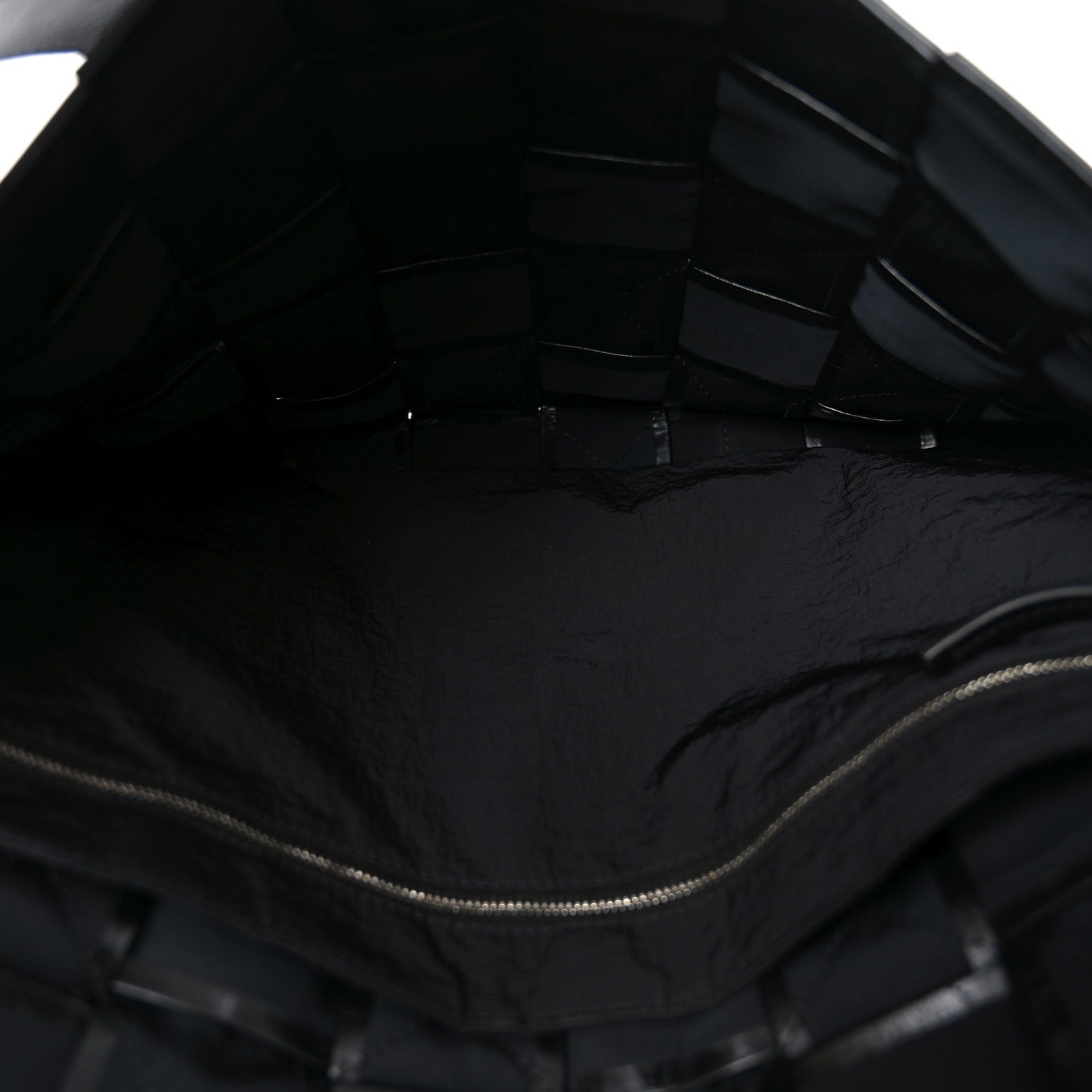Paper Calfskin Maxi Intreccio Large Cassette Crossbody Bag Black