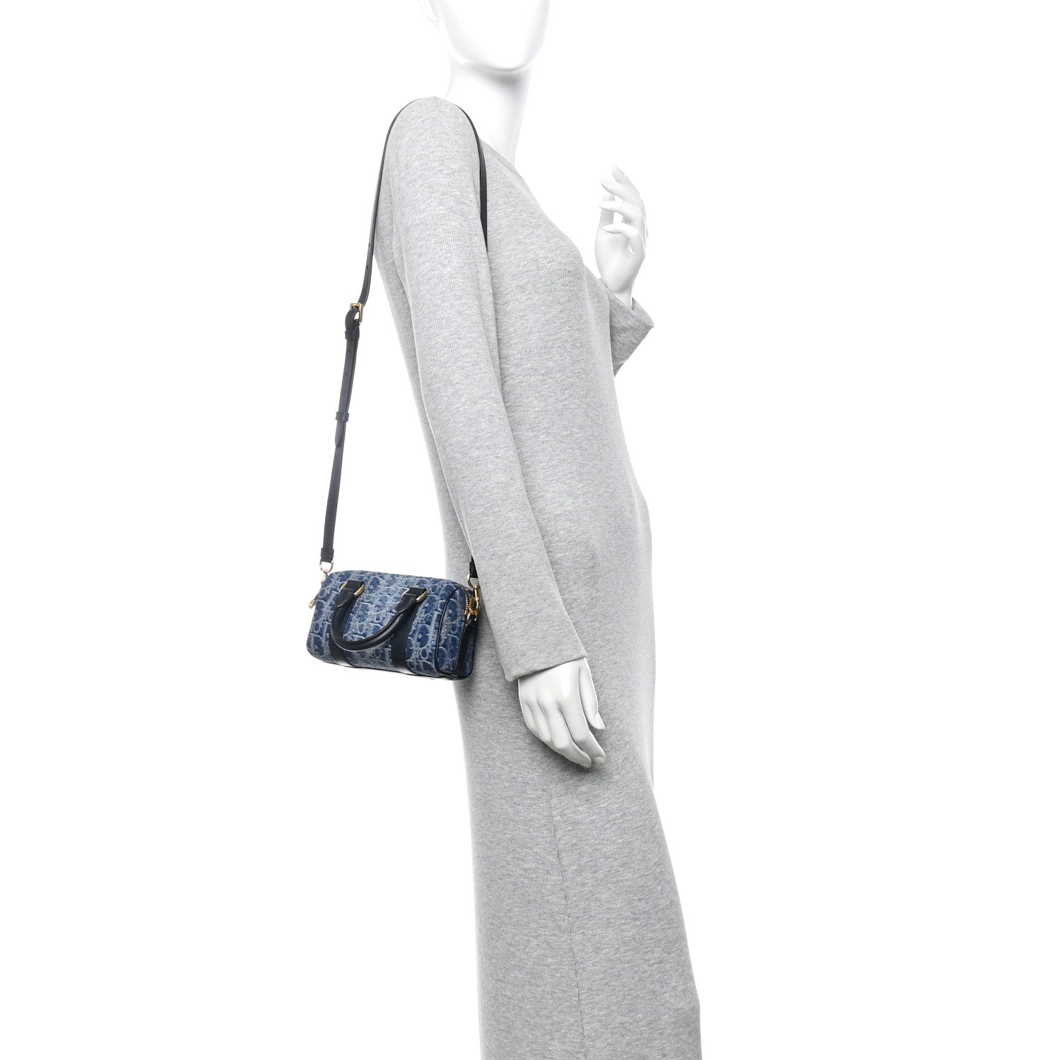 Denim Oblique Nano Groove 17 Bag Blue