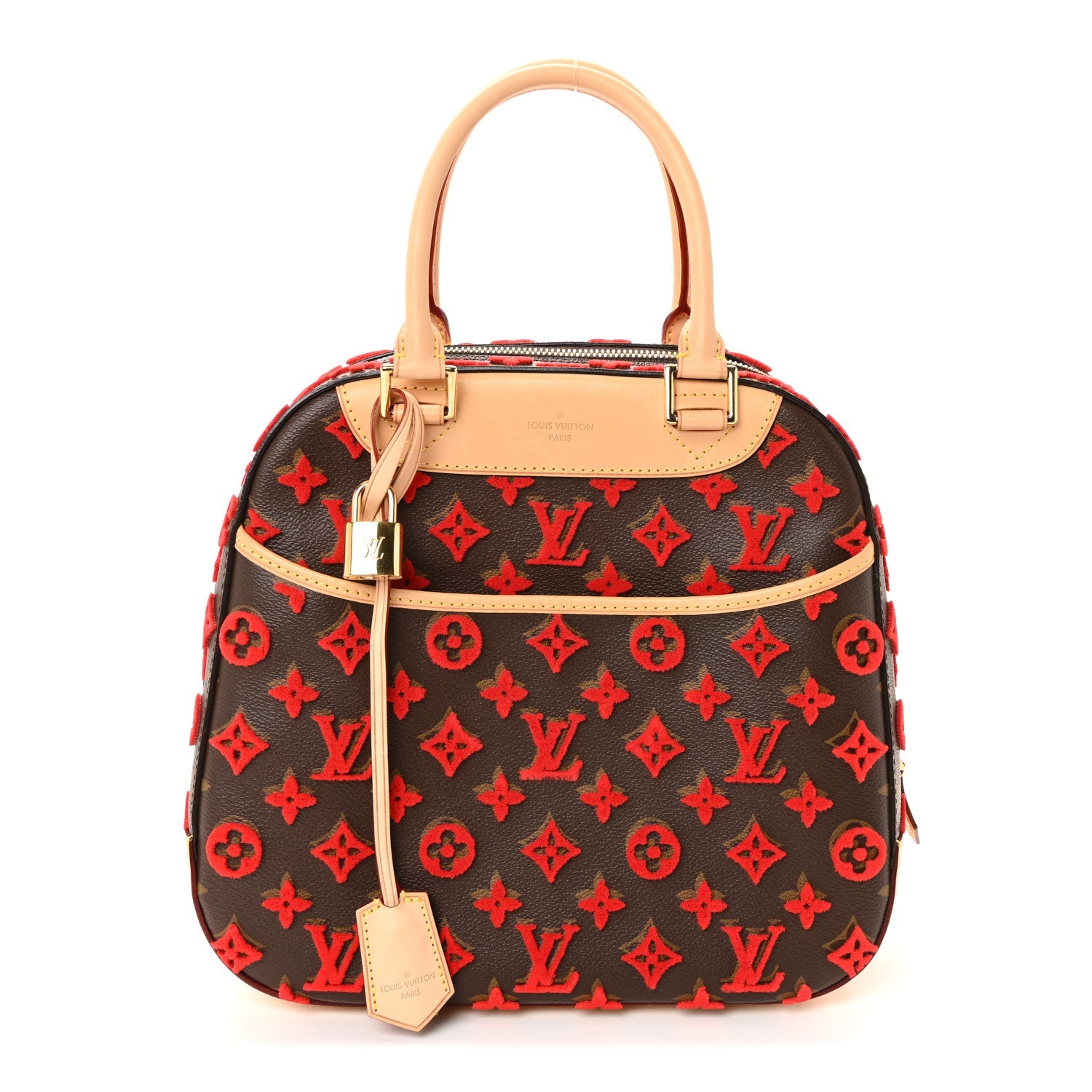Monogram Tuffetage Deauville Cube Red