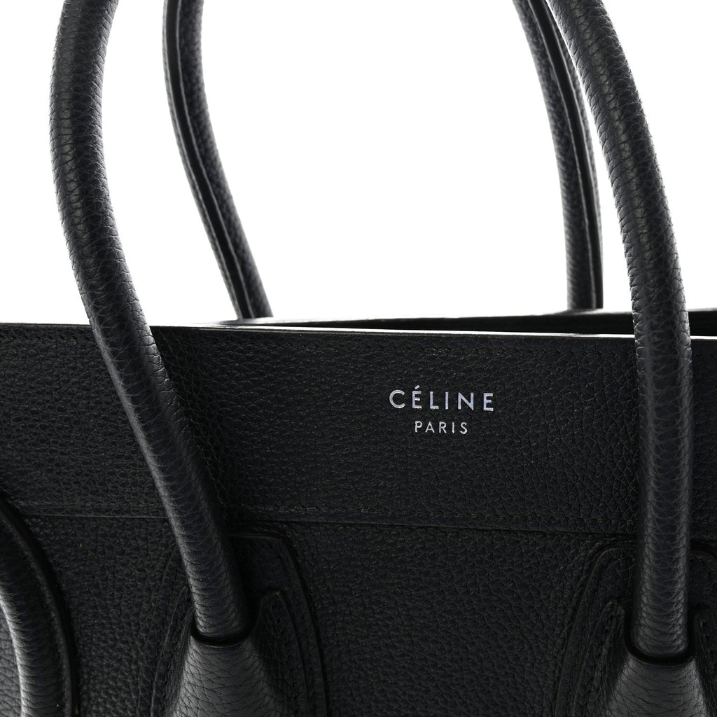 Drummed Calfskin Micro Luggage Black