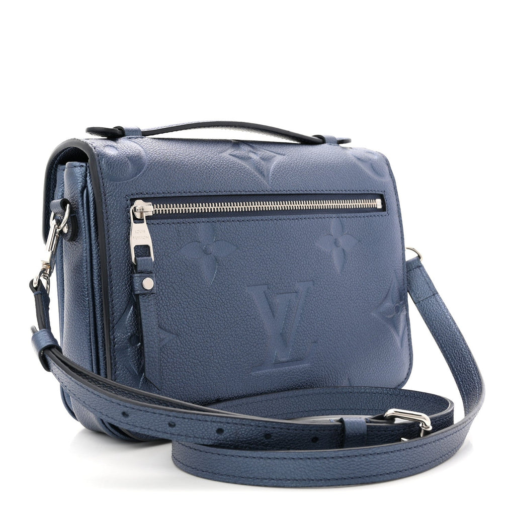 Metallic Empreinte Monogram Giant Pochette Metis Navy Nacre