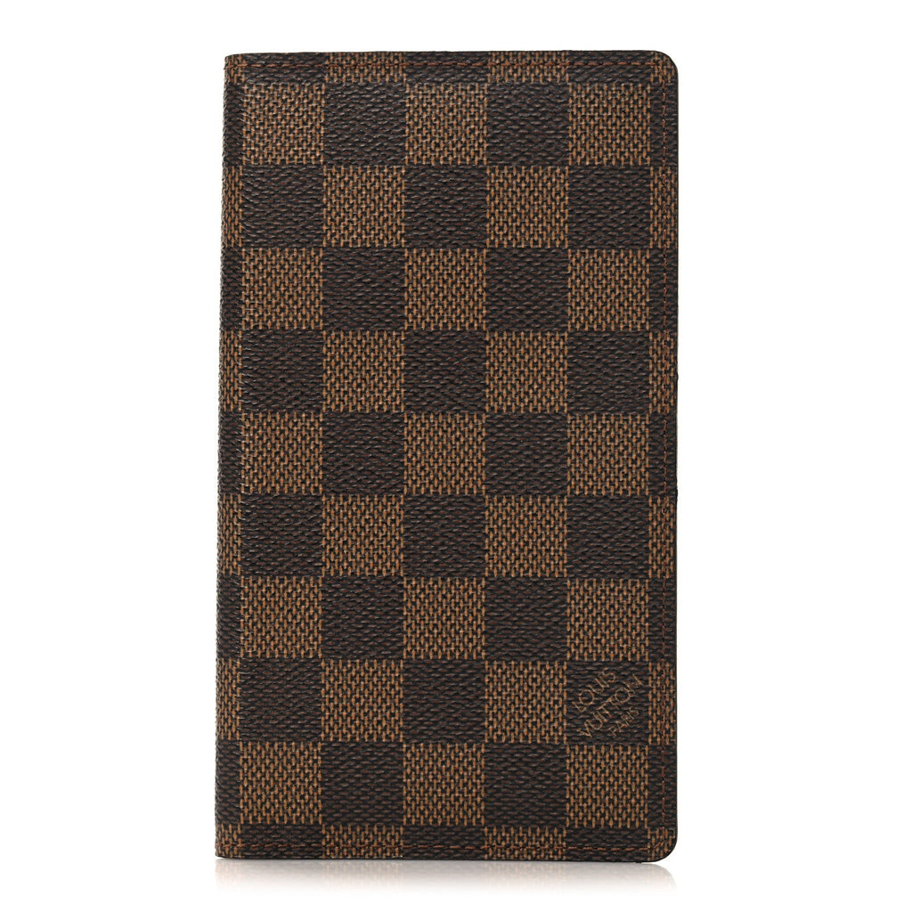 Damier Ebene Checkbook Cover Wallet