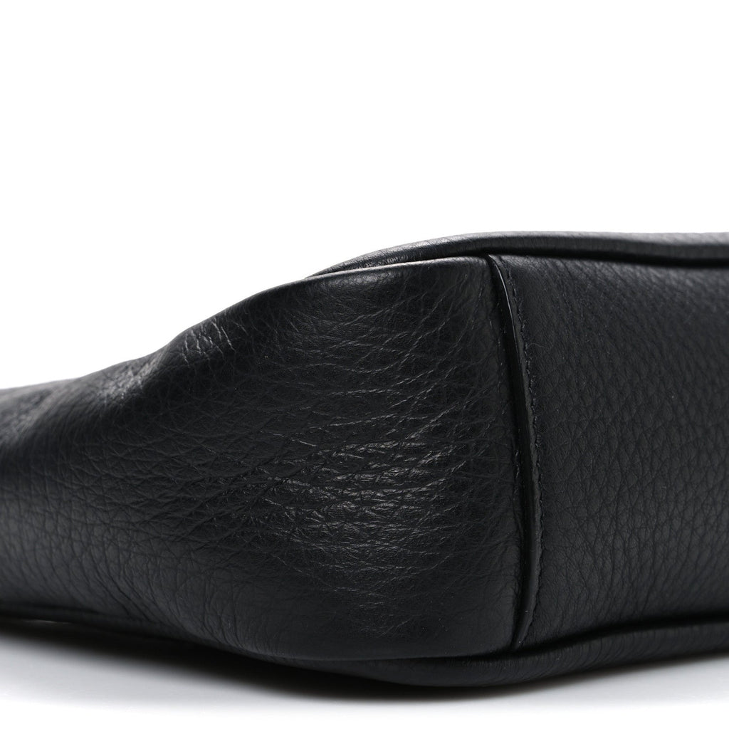 Grained Calfskin Baby Le 5 A 7 Supple Hobo Black