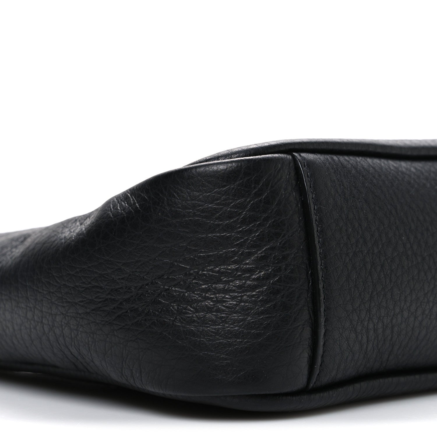 Grained Calfskin Baby Le 5 A 7 Supple Hobo Black