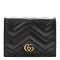 Calfskin Matelasse GG Marmont  Case Wallet Black