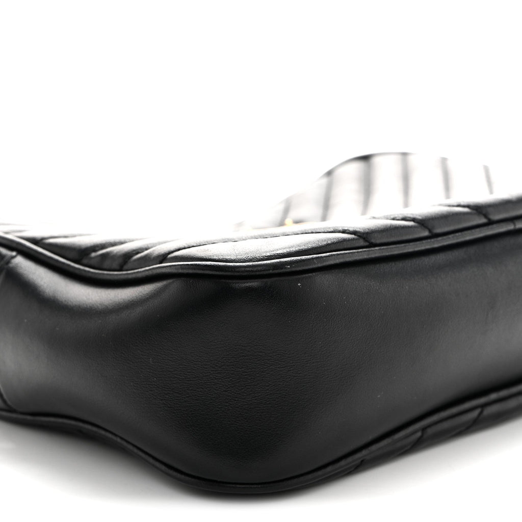 Calfskin Matelasse Monogram Lou Camera Bag Black