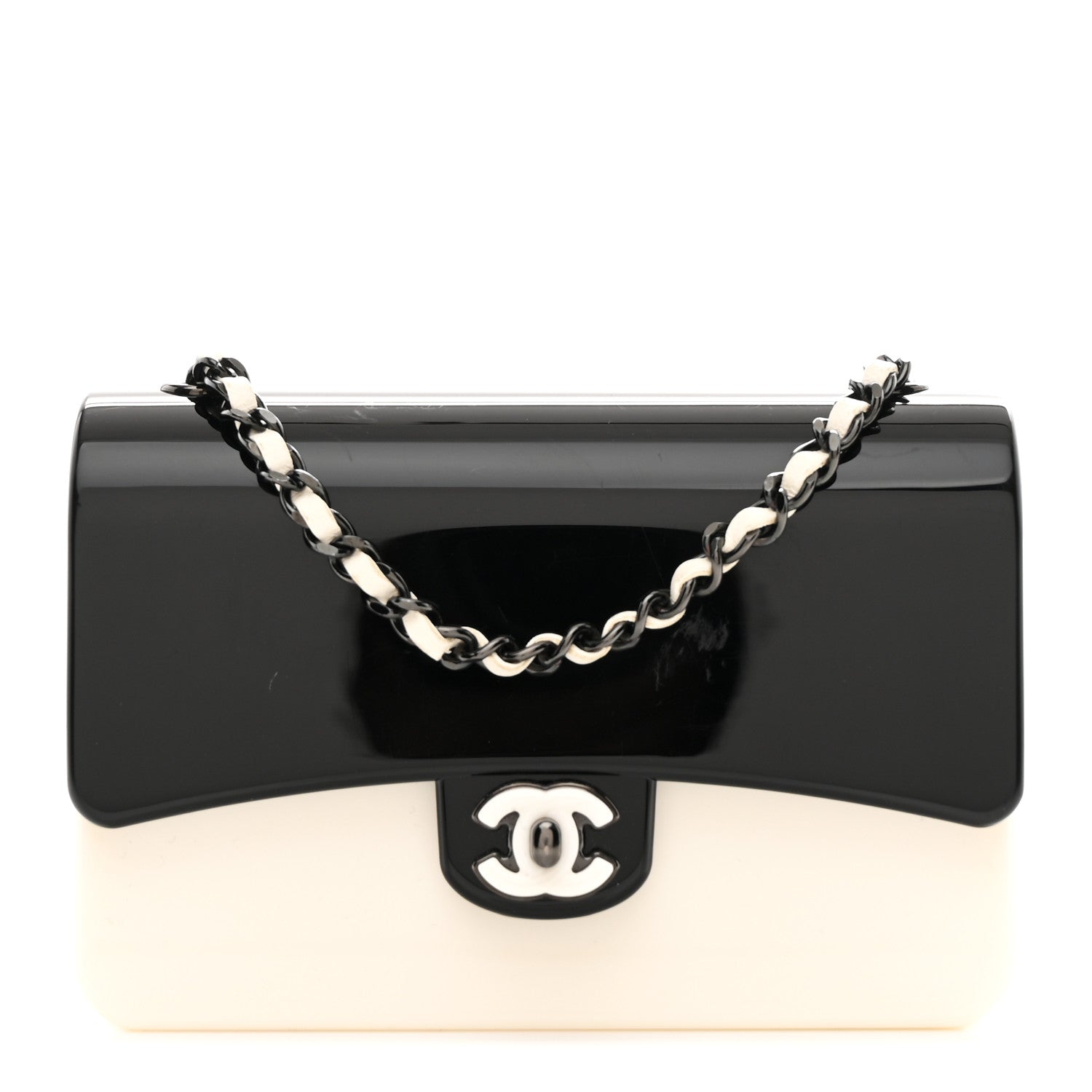 Plexiglass Plexi Coco Bag Black White