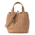 Calfskin Macrocannage Small Toujours Vertical Beige