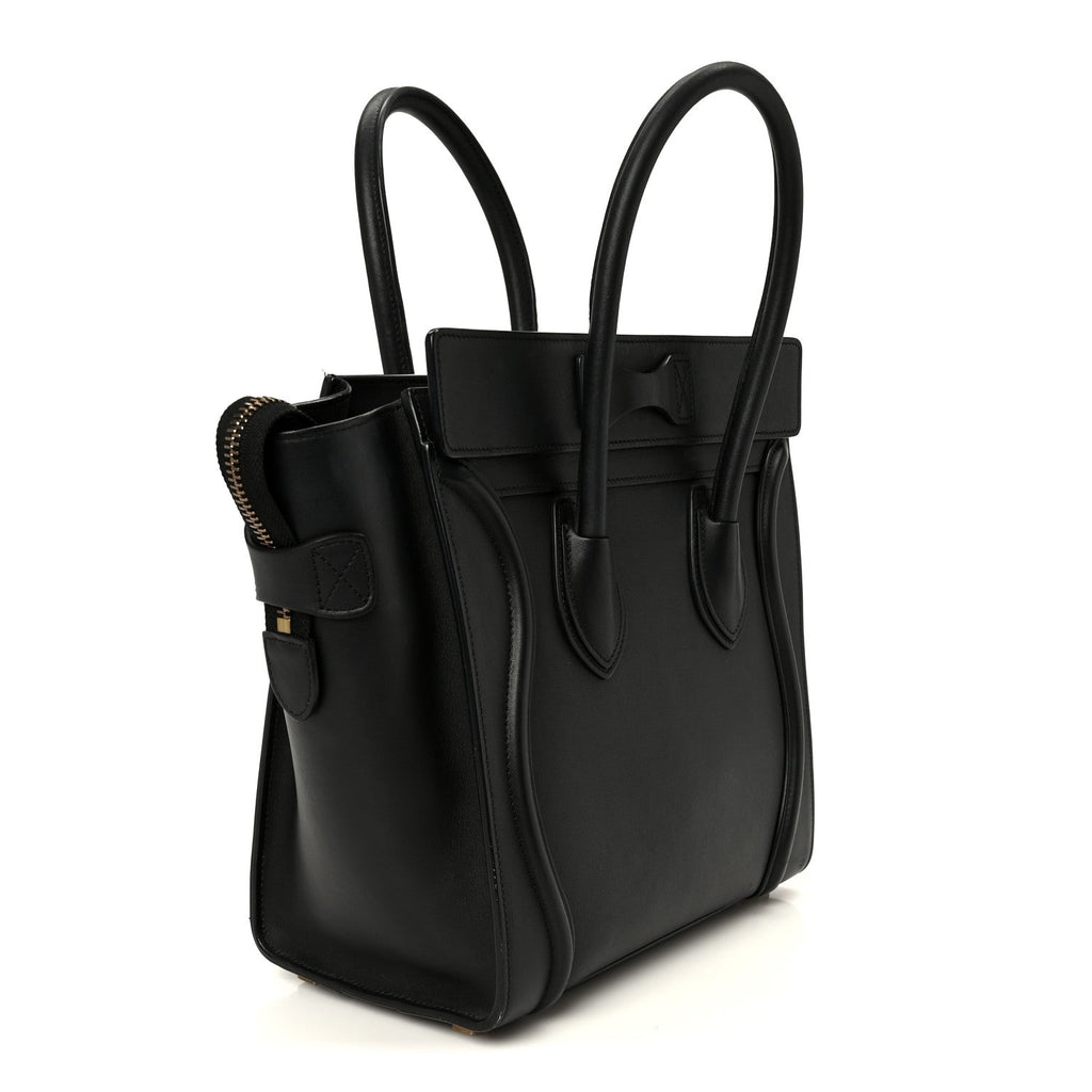 Smooth Calfskin Micro Luggage Black