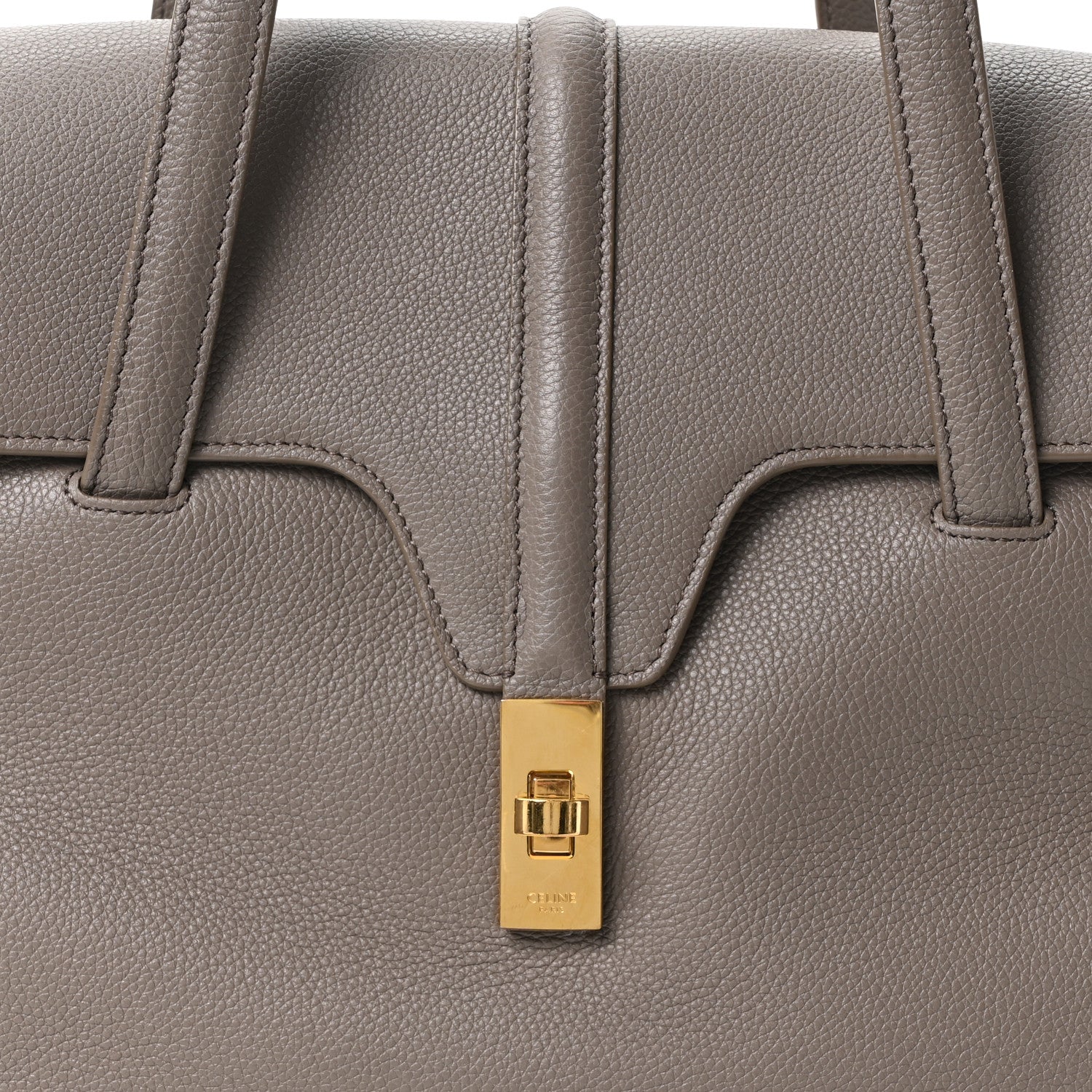 Supple Grained Calfskin Medium Soft 16 Bag Pebble