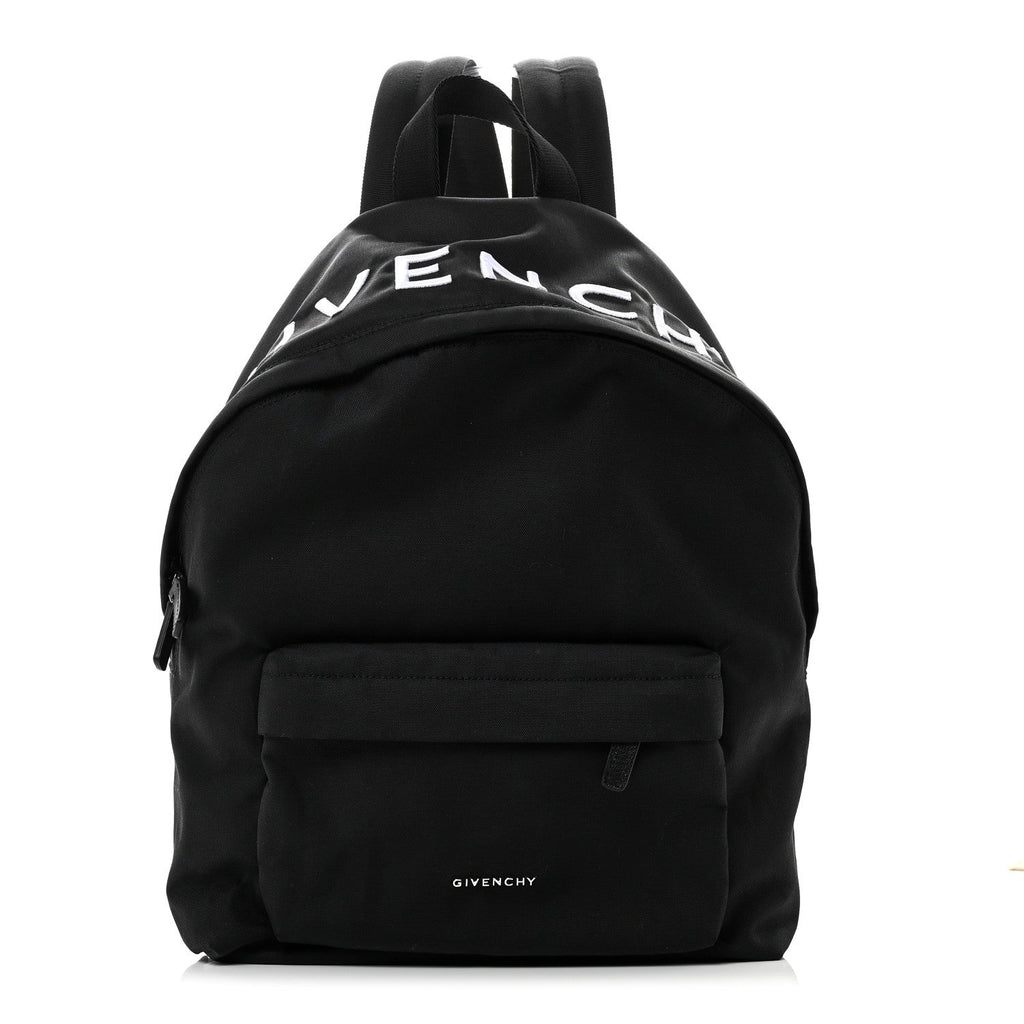 Nylon Essential Backpack Black White