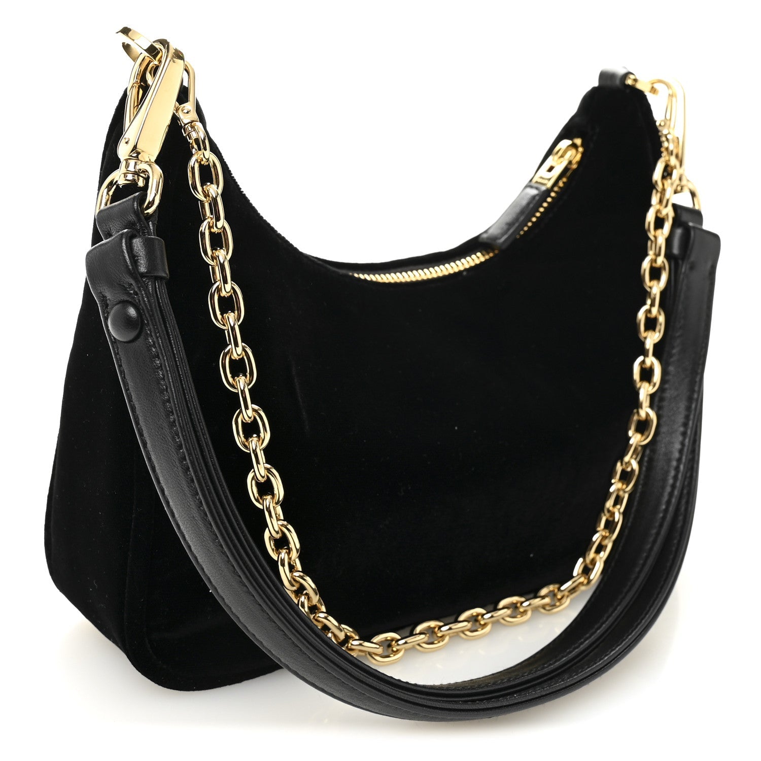 Velvet Nappa Mini Re-Edition Shoulder Bag Black