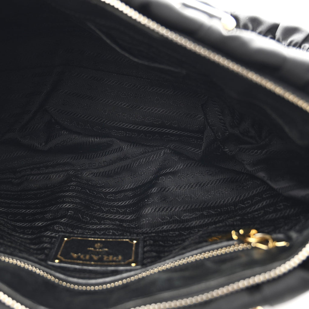 Tessuto Nylon Gaufre Tote Black