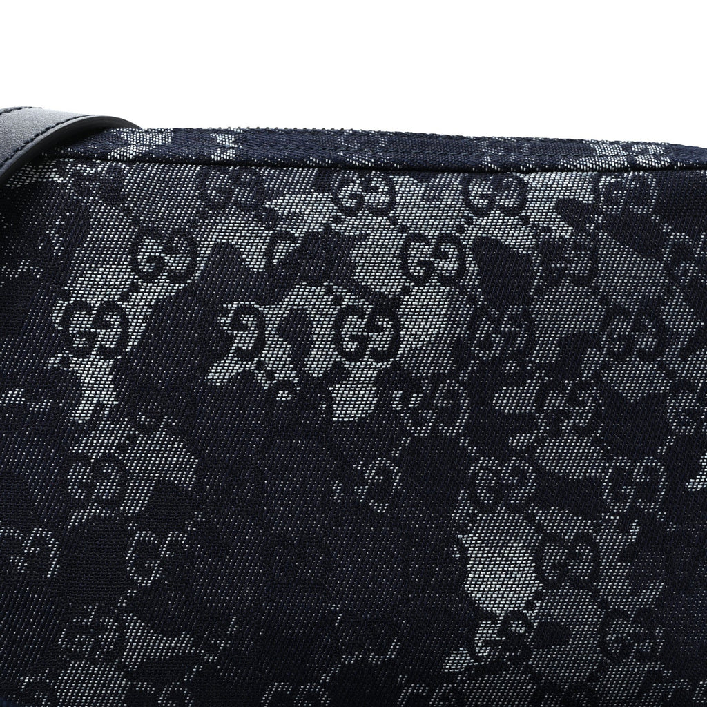 Denim GG Monogram Camouflage Small Crossbody Bag Blue