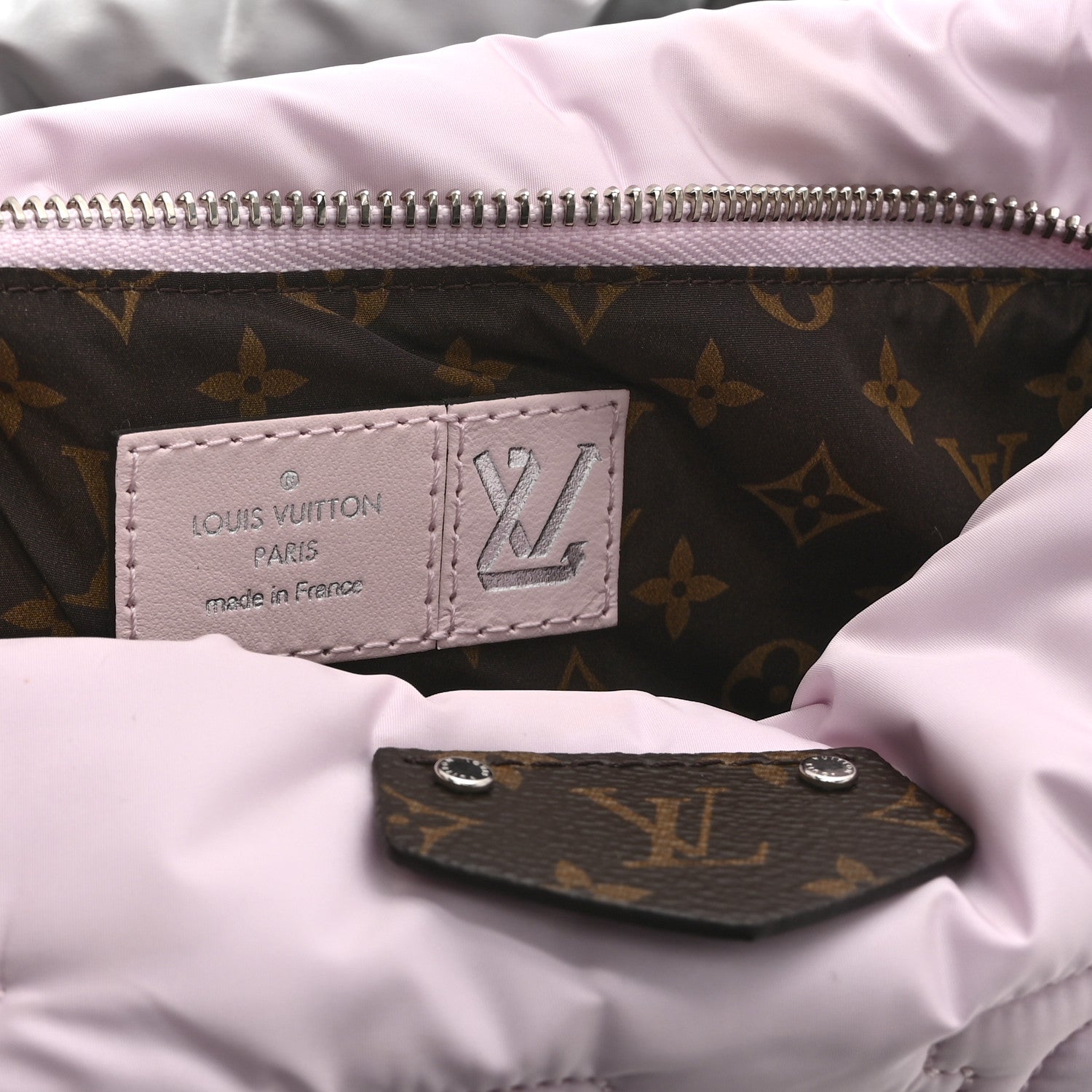 Econyl Monogram Pillow Maxi Multi Pochette Accessories Silver Pale Pink