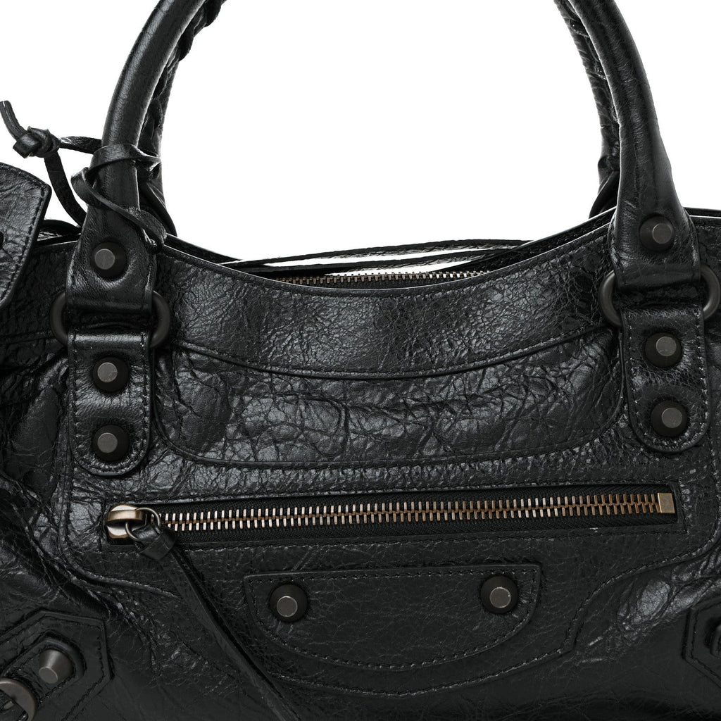 Agneau Arena Classic Hardware Le City First Bag Black