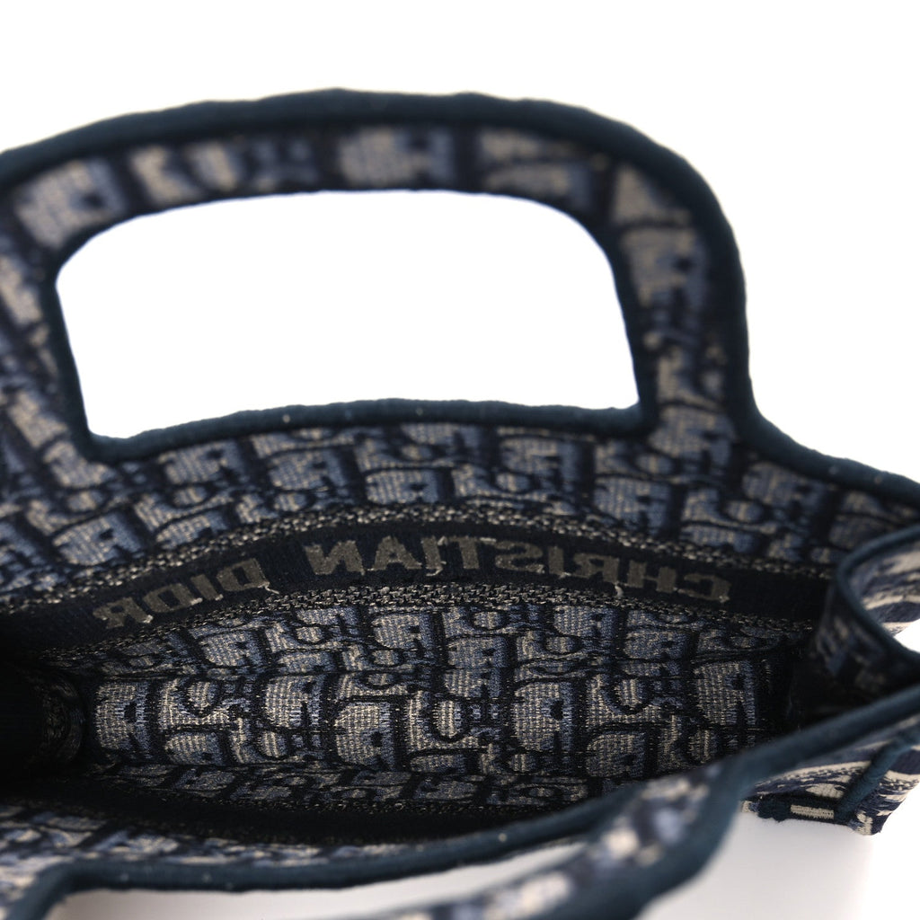 Oblique Mini Book Tote Blue Multicolor