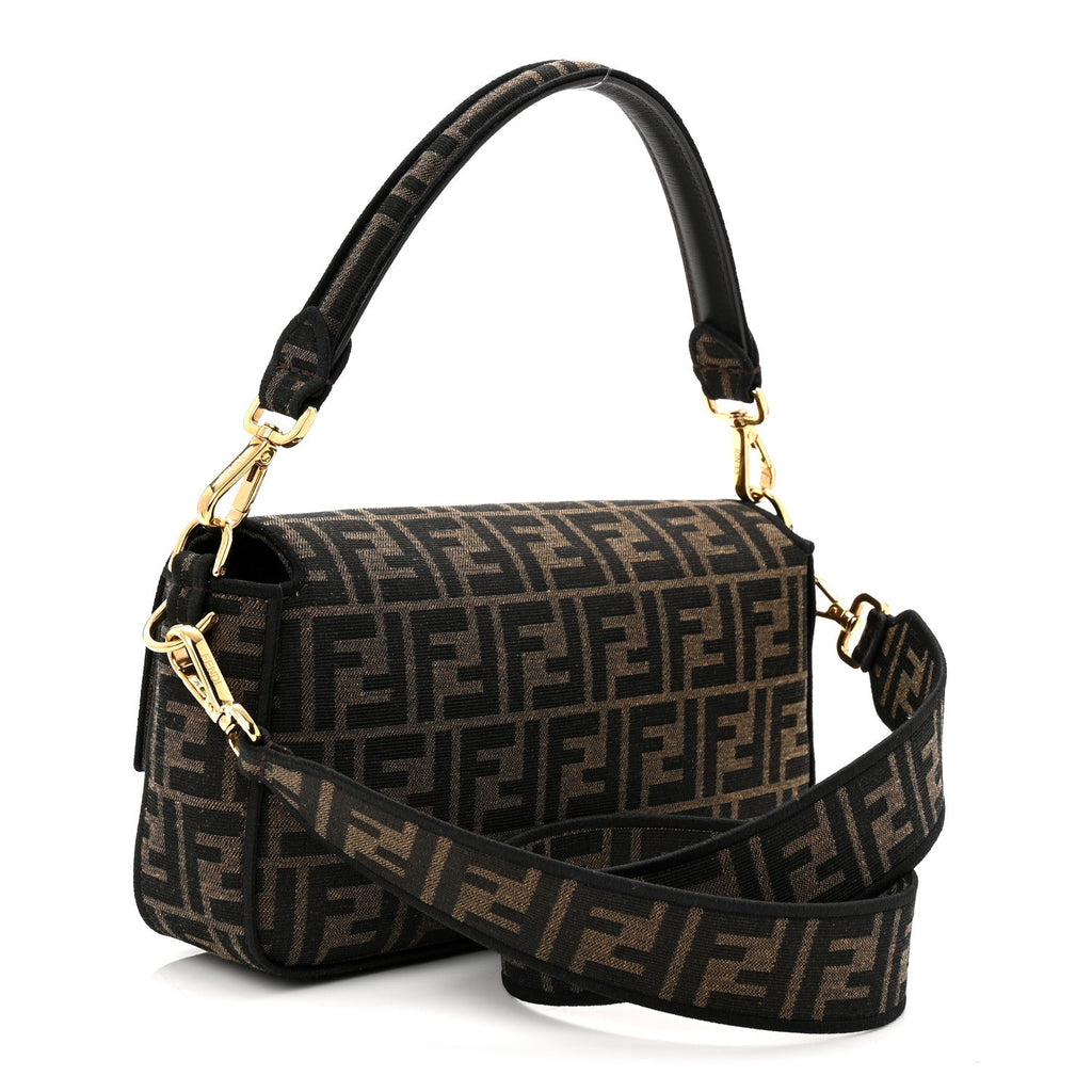 Fabric Jacquard FF 1974 Medium Baguette Tobacco Moro Black
