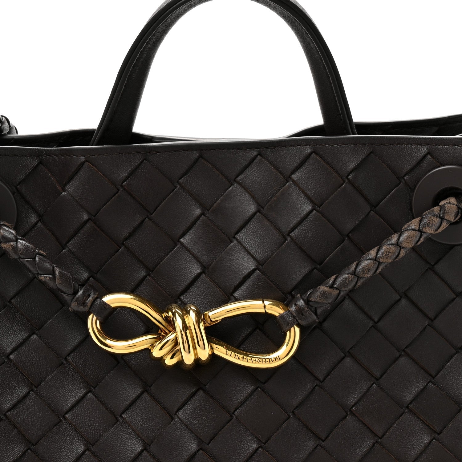 Nappa Intrecciato Small Andiamo Shoulder Bag Fondant