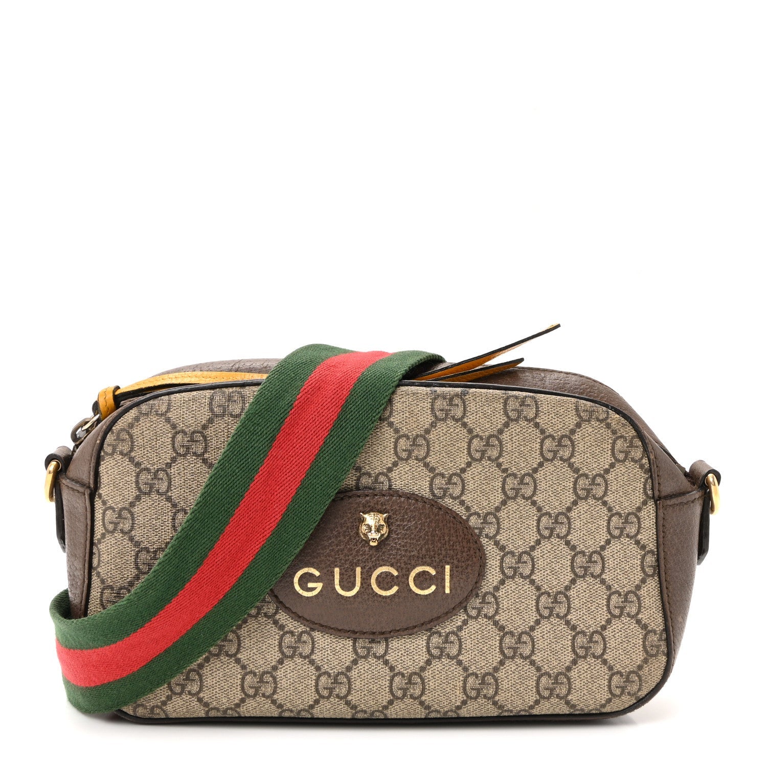 GG Supreme Monogram Web Neo Vintage Shoulder Bag Beige New Acero Crop