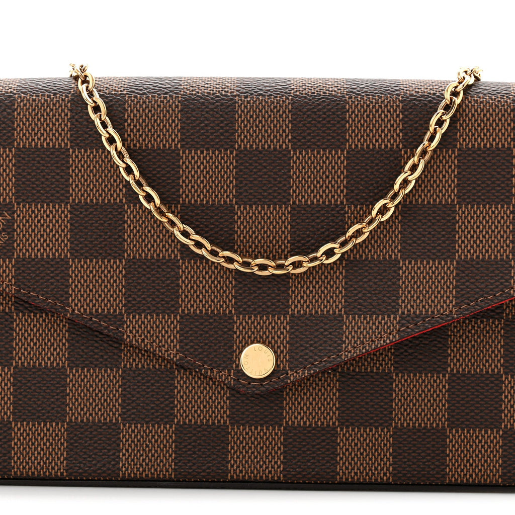 Damier Ebene Pochette Felicie Chain Wallet