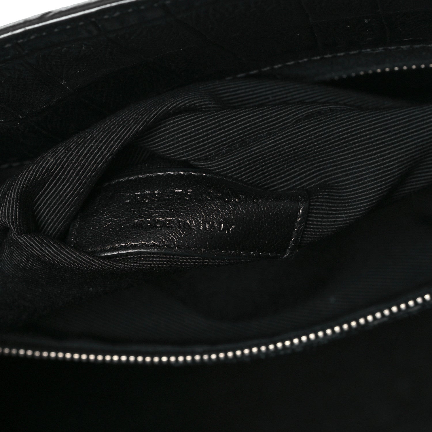 Calfskin Crocodile Embossed Large Sac De Jour Carryall Black