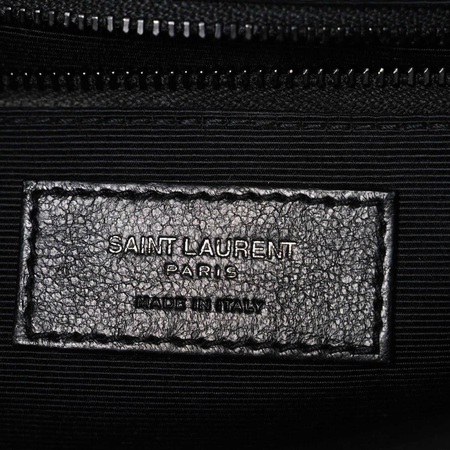 Grain De Poudre Textured Mixed Matelasse Large Triquilt Monogram Monochrome Satchel Black