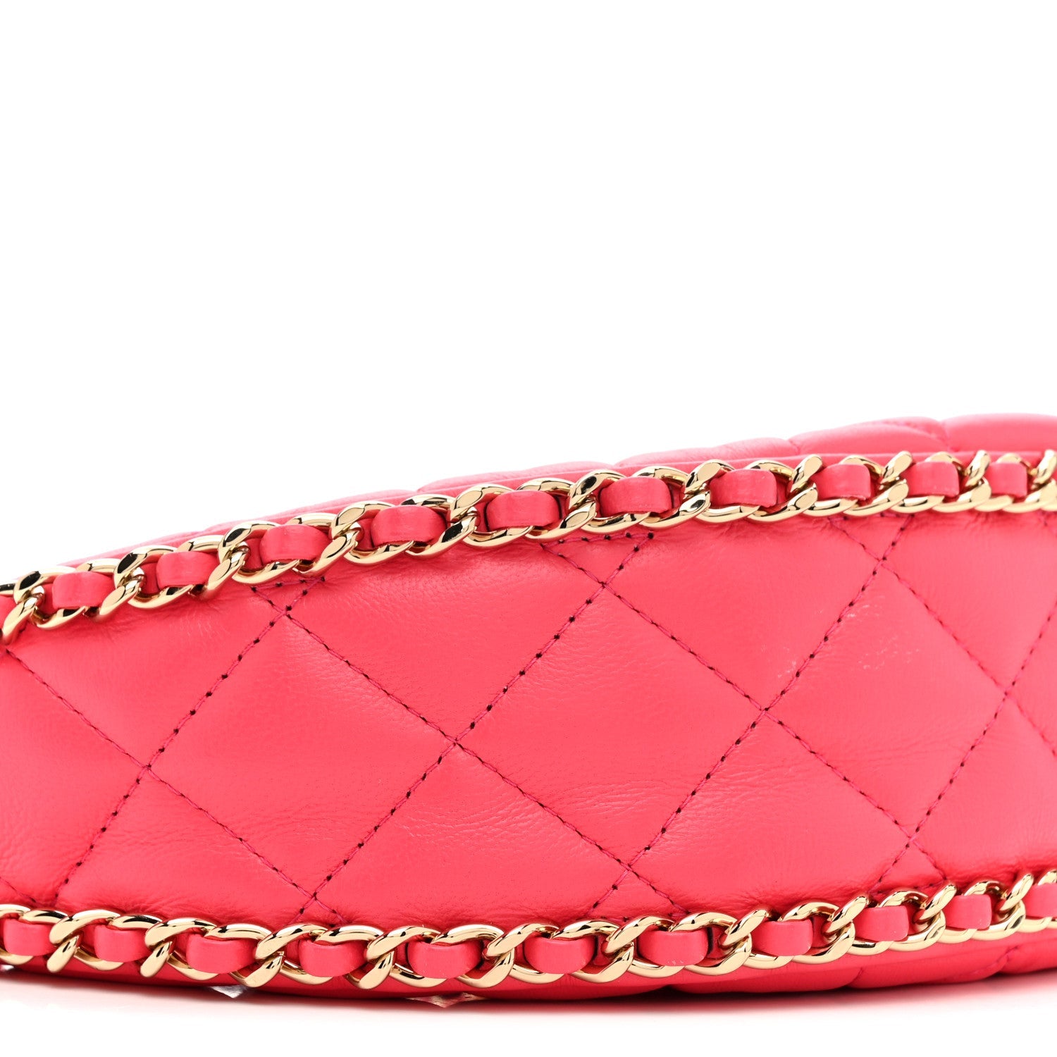 Lambskin Quilted Small Hobo Bag Pink