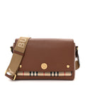 Calfskin Vintage Check Note Crossbody Bag Tan