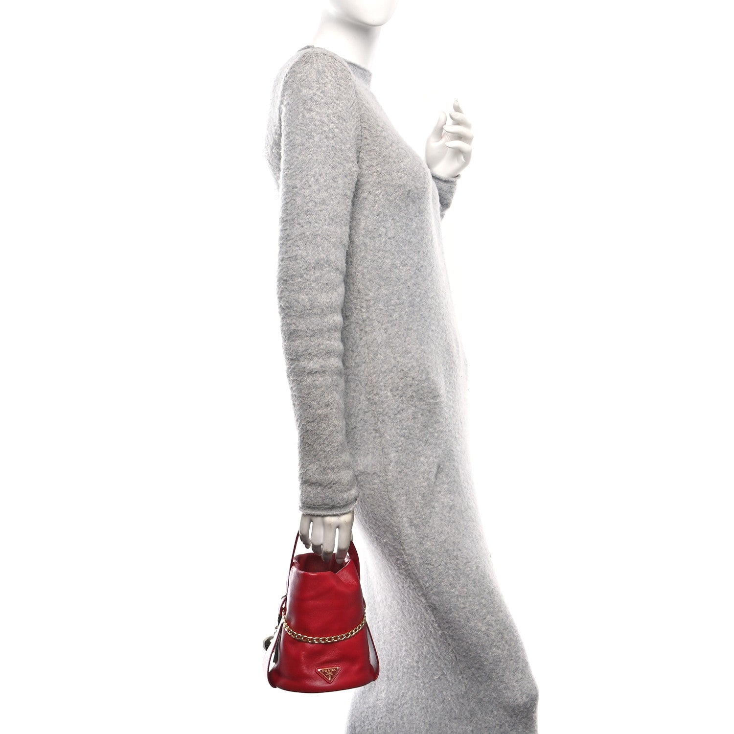 Nappa Petit Sac Mini Bucket Bag Ciliegia
