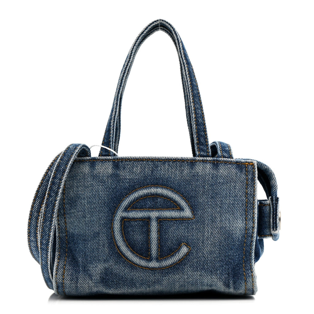 Denim Small Shopping Bag Blue