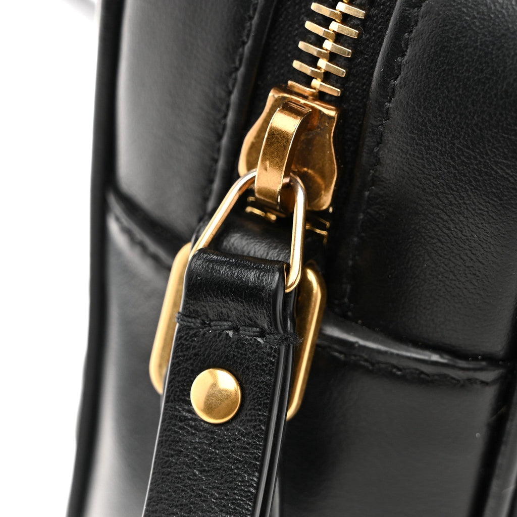 Calfskin Matelasse Monogram Lou Camera Bag Black