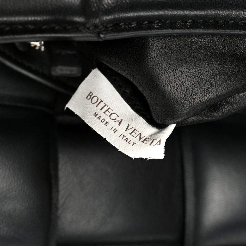 Nappa Maxi Intreccio Padded Cassette Crossbody Bag Black