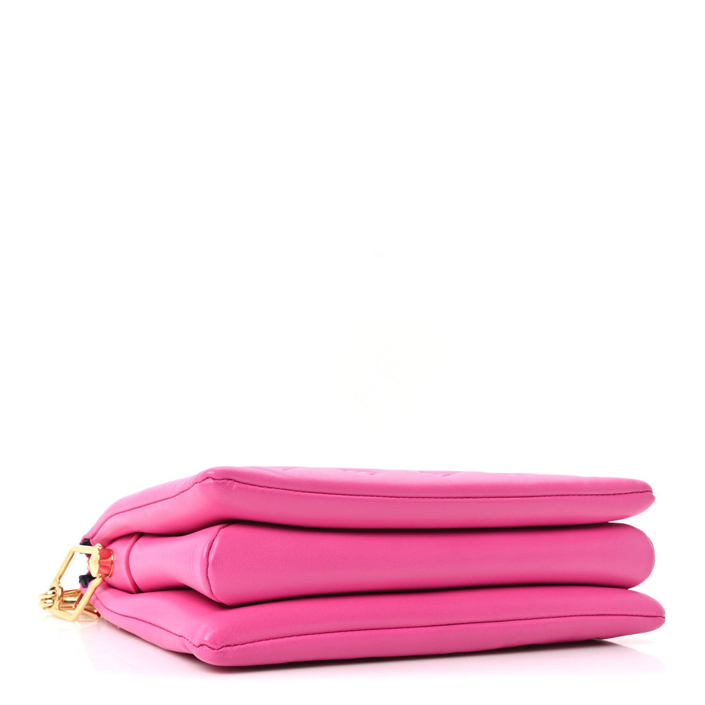 Lambskin Embossed Monogram Coussin PM Rose Miami