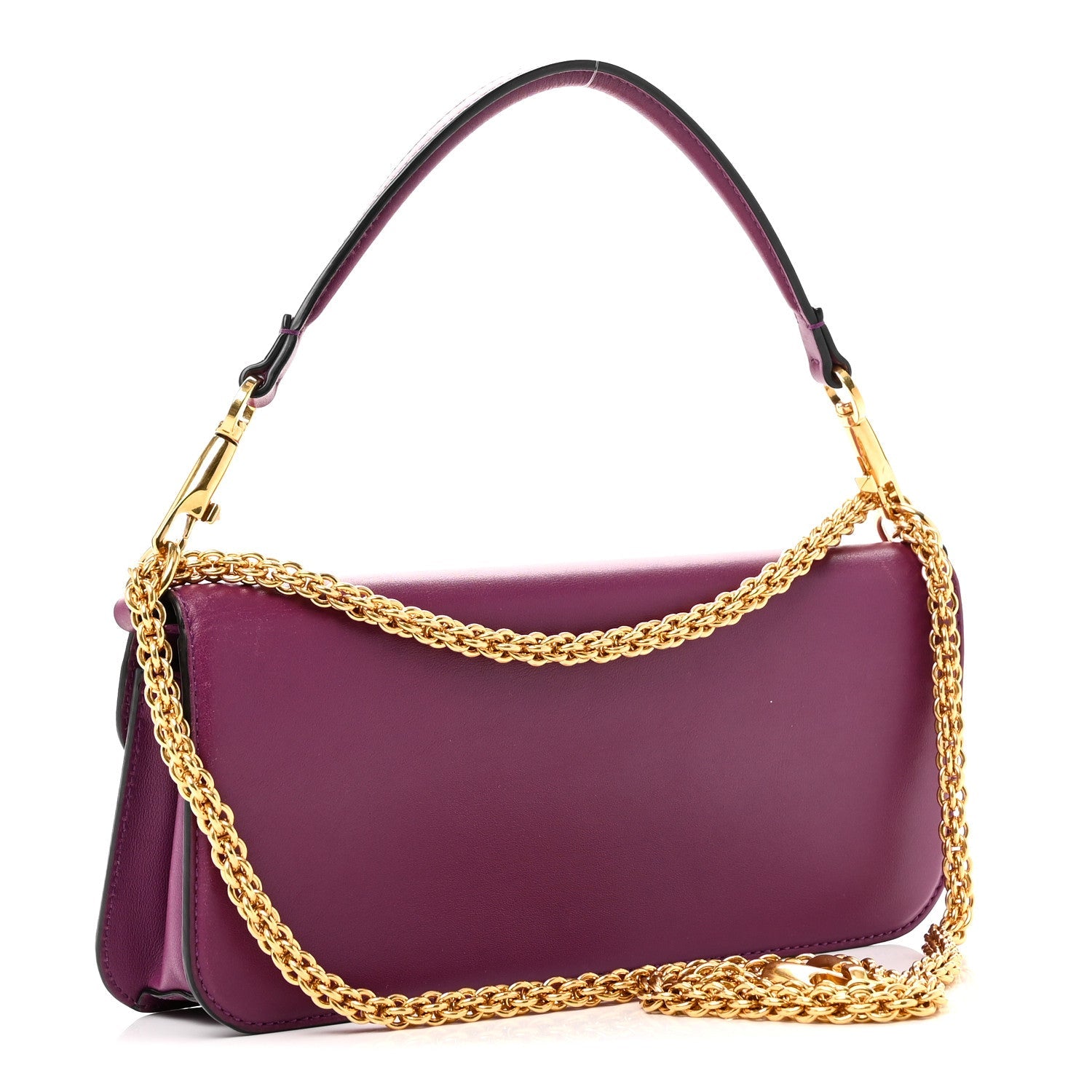 Calfskin Vlogo Loco Shoulder Bag Prune