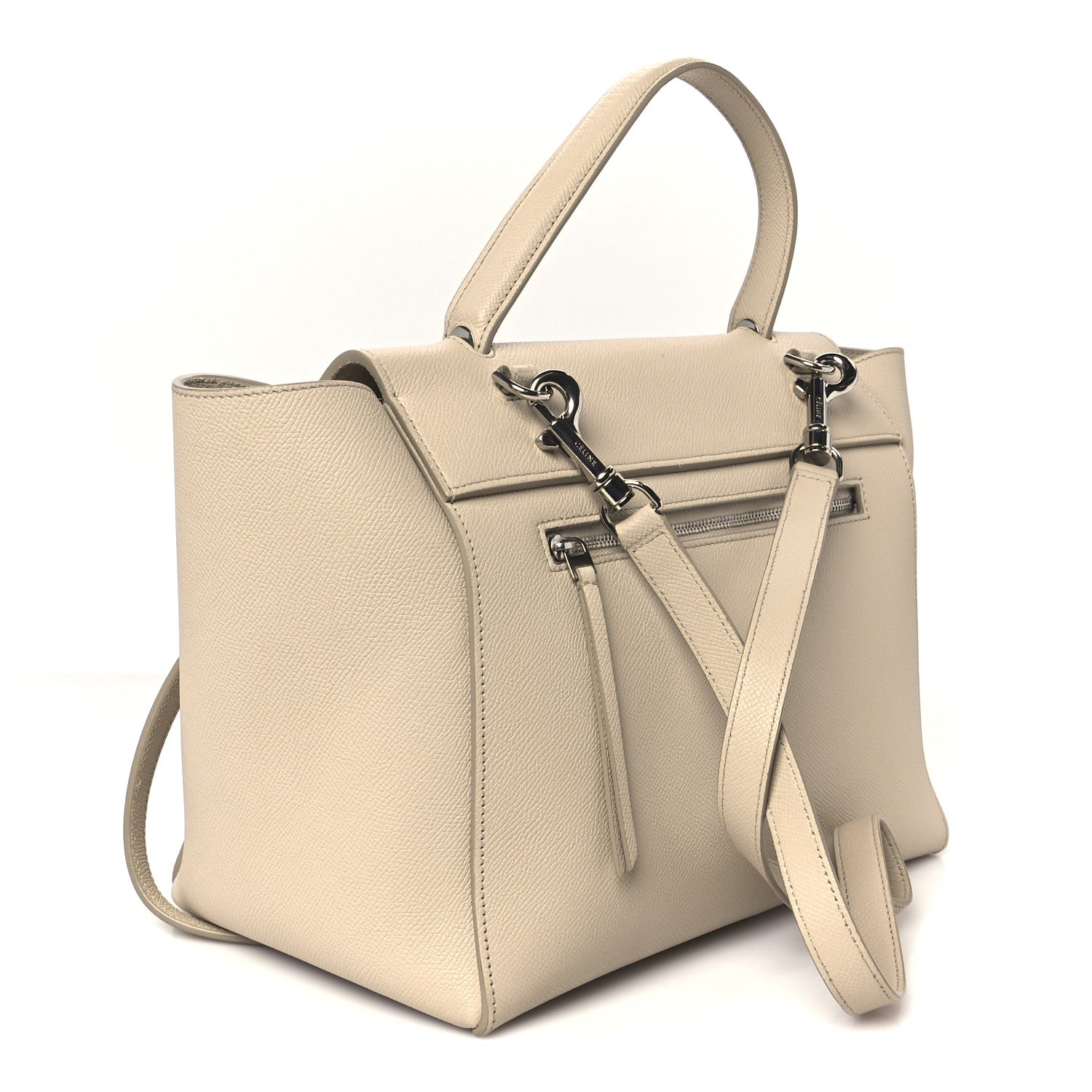 Grained Calfskin Mini Belt Bag Light Taupe