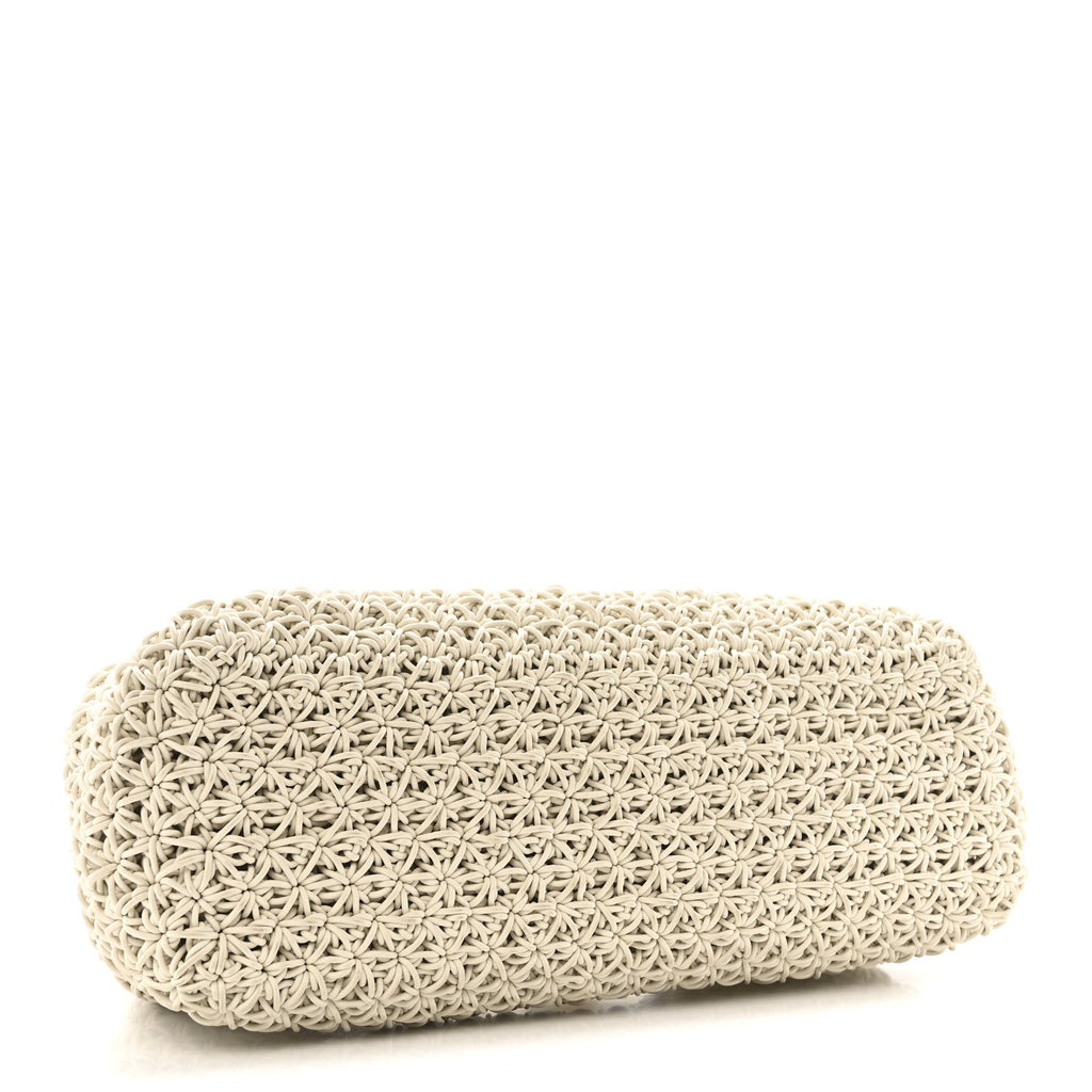 Rubber Crochet Medium The Point Triangle Bag Chalk