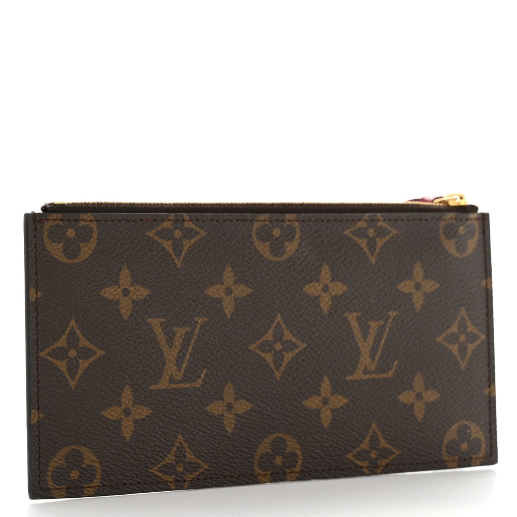 Monogram Felicie Chain Wallet Zippered Insert Fuchsia