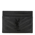 Grain De Poudre Matelasse Chevron Monochrome Credit  Case Black