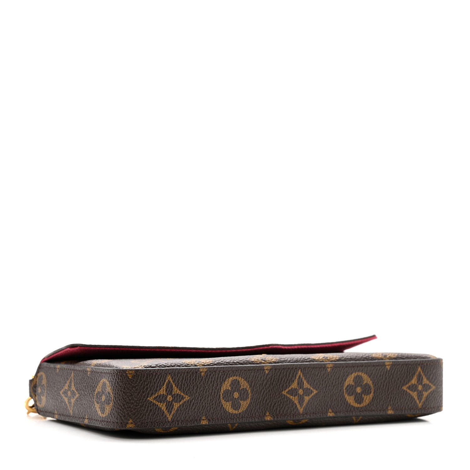 Monogram Pochette Felicie Chain Wallet Fuchsia
