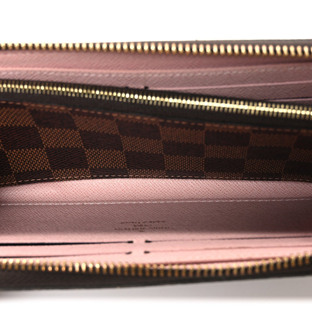 Damier Ebene Clemence Wallet Rose Ballerine