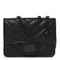 Aged Calfskin Chevron Quilted Reissue Belt Bag So Black