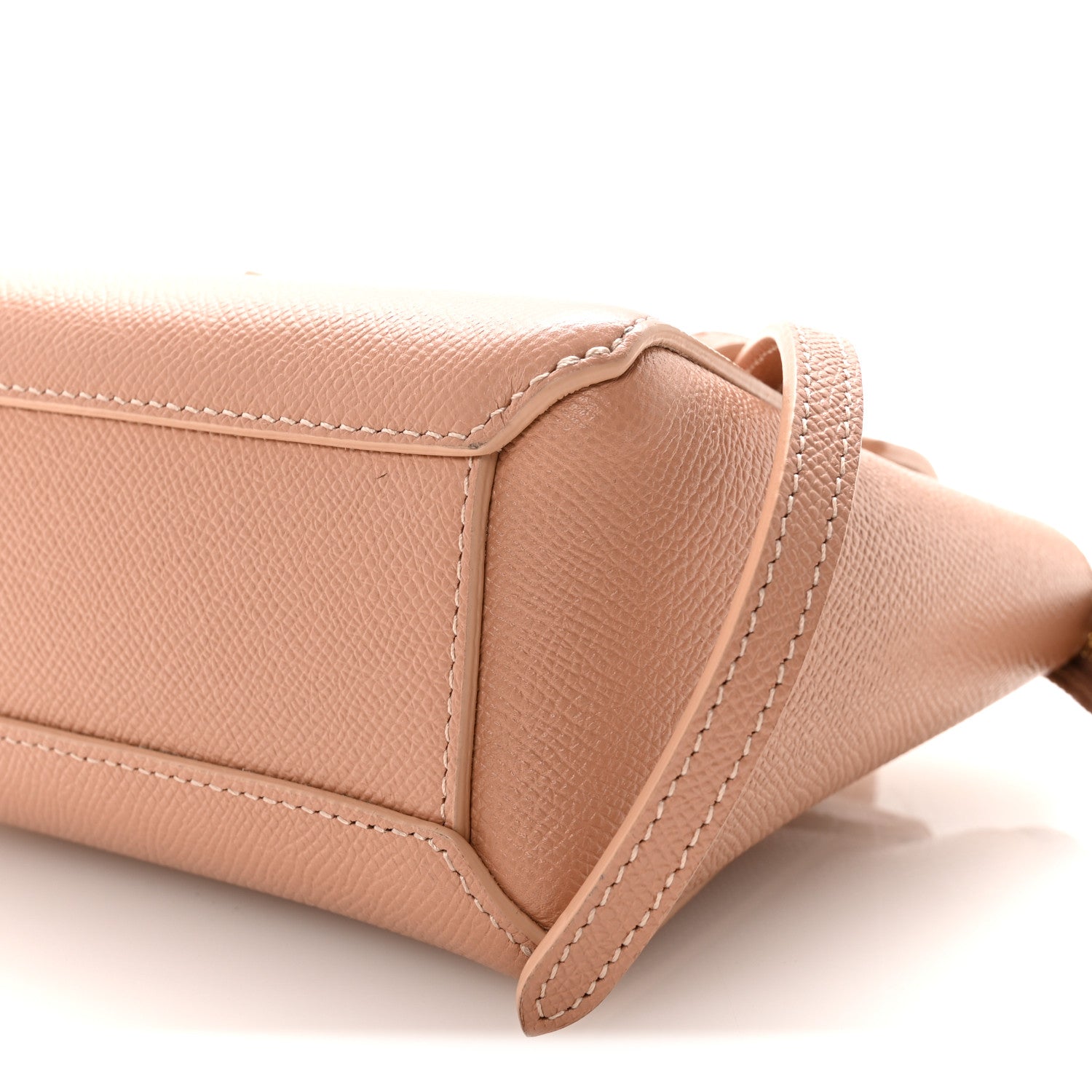 Grained Calfskin Micro Belt Bag Vintage Pink