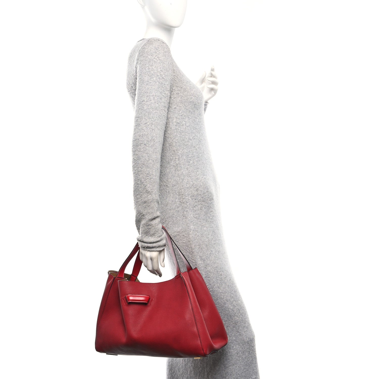 Calfskin Barcelona Tote Scarlet Red