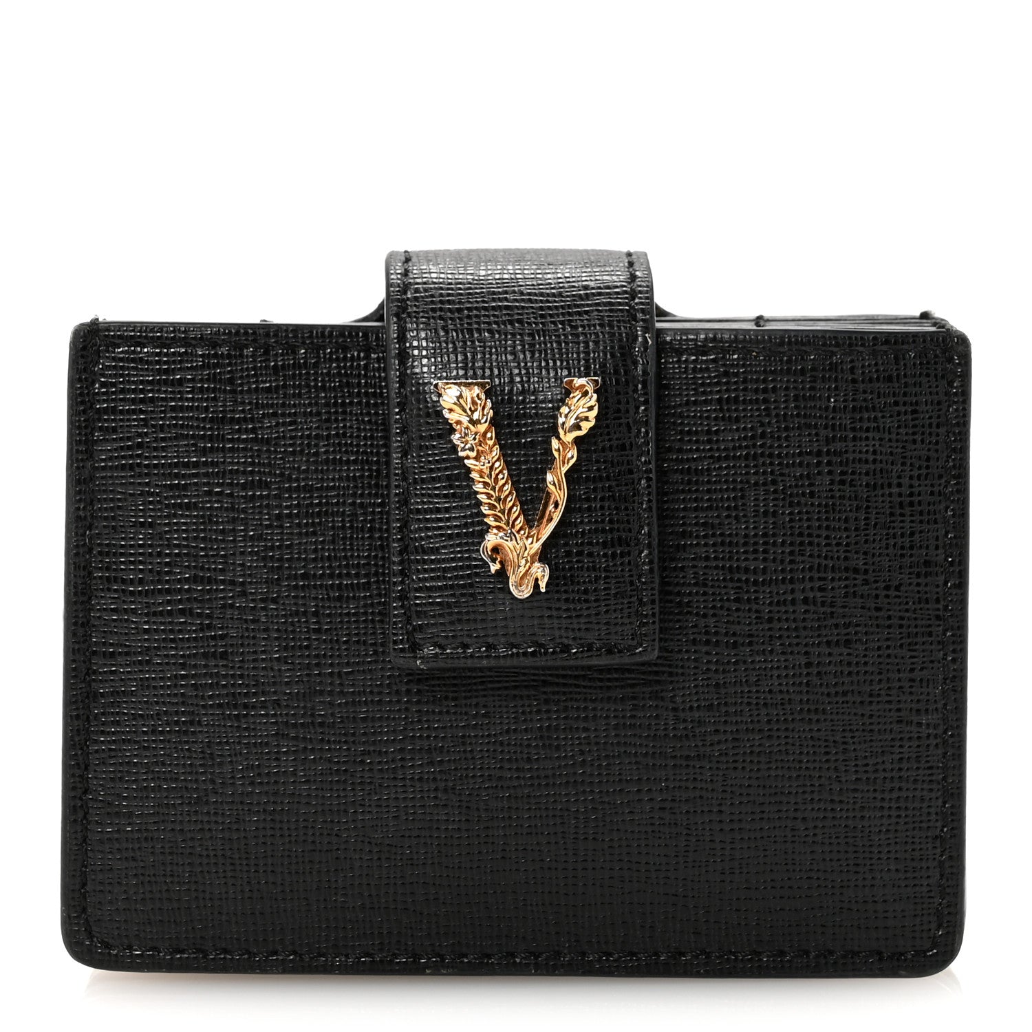 Saffiano Virtus Accordion Wallet Black