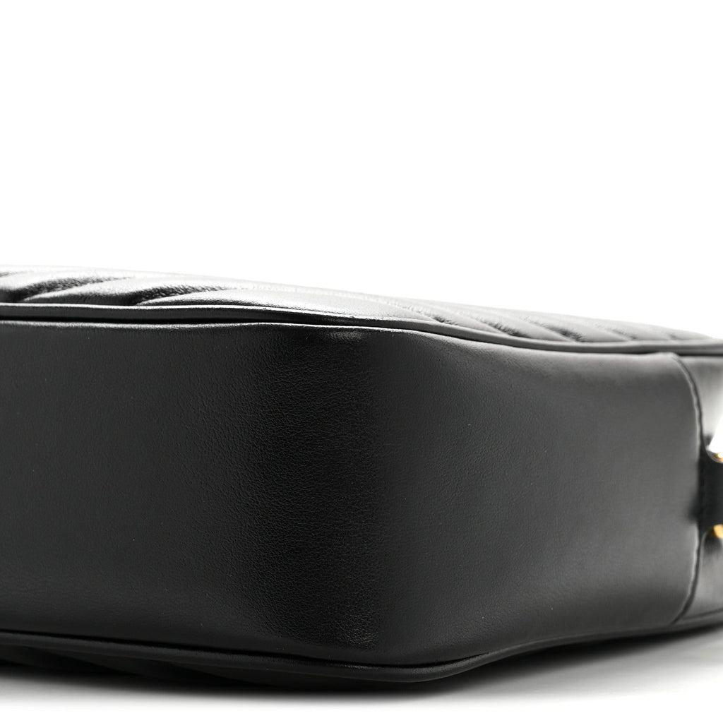 Calfskin Matelasse Monogram Lou Camera Bag Black
